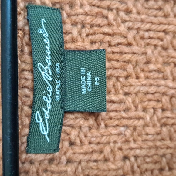 Eddie Bauer Women's Wool Cable Fable Cardigan Sweater PS - Picture 5 of 8